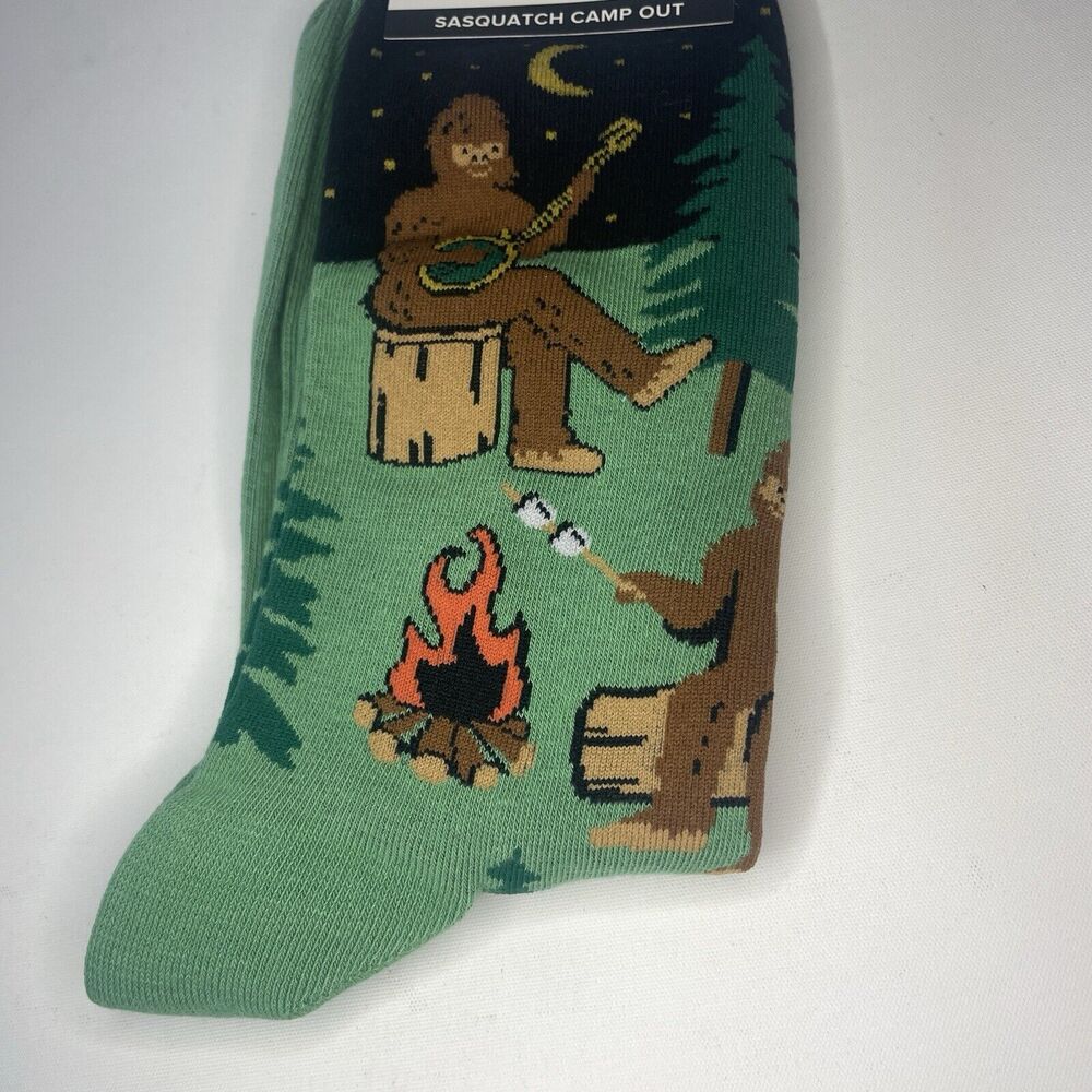 Sock It To Me “Sasquatch Camp Out” Men’s Crew *NEW* - Funny Novelty Gift Sz 9-13